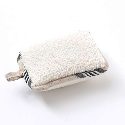 Supply True colors soft jute Square bath wipe Soft foaming rubbing mud can hang bath brush